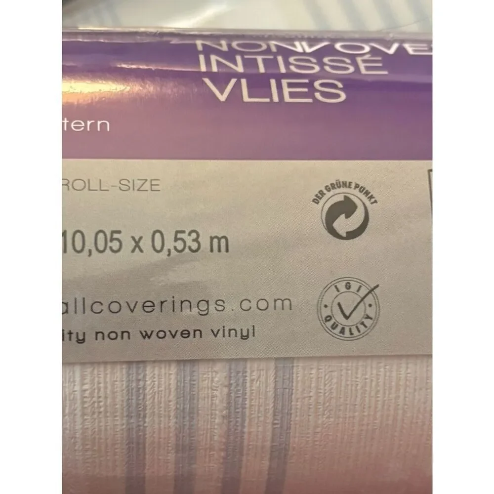 Walls Republic Path Ivory Nonvoven Striped Wallpaper # R1251 ~ 4 Rolls ~ New